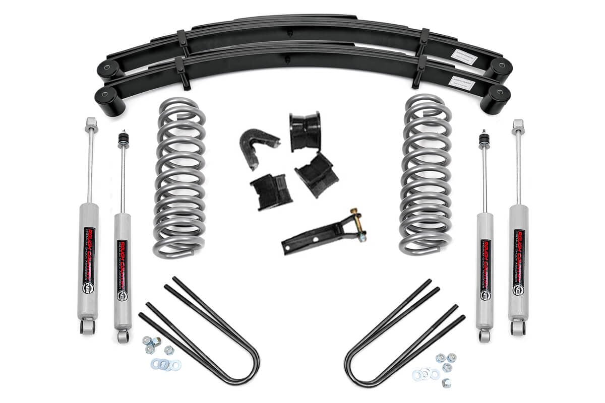 Ford F-100 Suspension Lift Kit - Rear - Rough Country - 4 Inch, Rear Springs - '77-'79